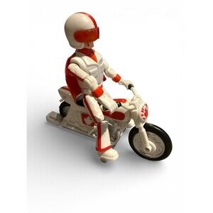 Mattel Disney Pixar Toy Story 4 Duke Caboom Action Figure Stunt Motorcycle Great